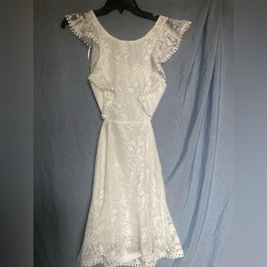 NWT Hello Molly White Ruffles Mini Dress XS